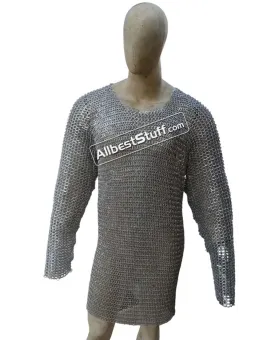 XL Aluminum Flat Riveted Solid Chain Maille Chest 62